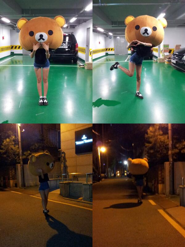Jisook718's tweet photo. 지숙이 애교 부리고 퇴근합니다. http://t.co/6HJMz0R8AX