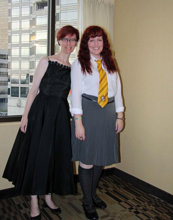 jnm999's tweet photo. @whovian99 and @apndrgn all dressed up for the Yule Ball! http://t.co/AkIbzzIMhR