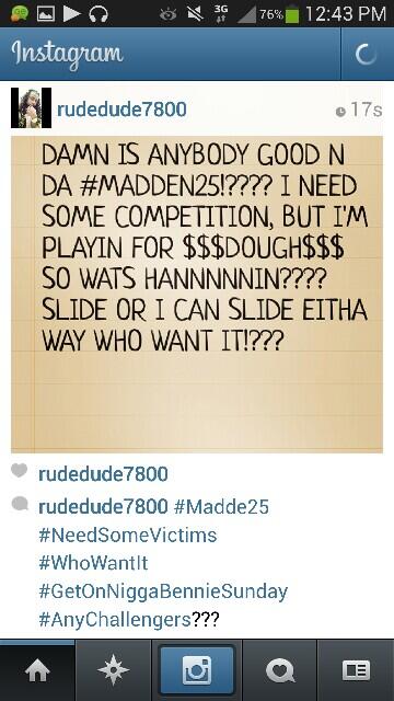 #Madden #BetSomeDoughAnybody!??