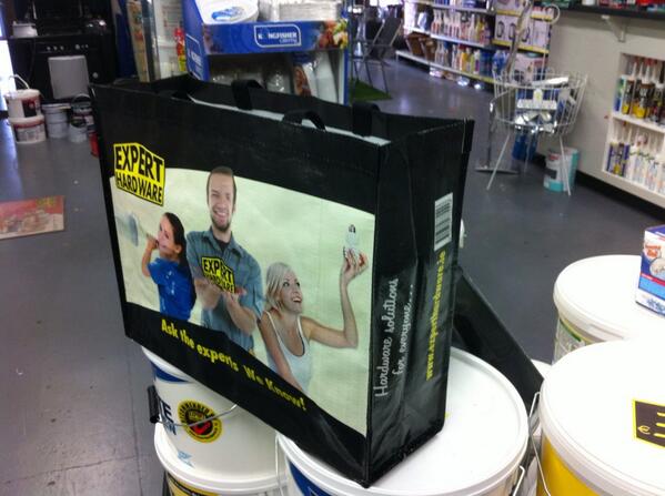 Sample of our new shopping bag arrived :) available in all our stores in 3-4 weeks