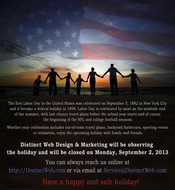 Distinct_Web's tweet image. Have a safe and happy holiday!