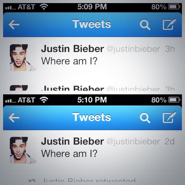 StormStranger24's tweet photo. Can someone PLEASE help @justinbieber ! He keeps getting lost! Someone show this guy a map or something. Ha http://t.co/O4iGMBH5DK