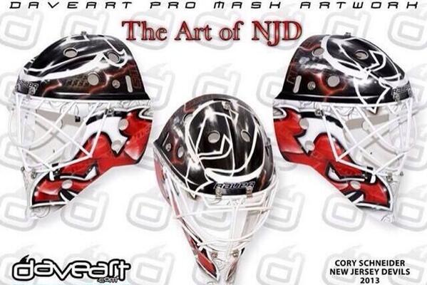 Cory Schneider (New Jersey Devils) new Bauer mask for the 2013-14 season