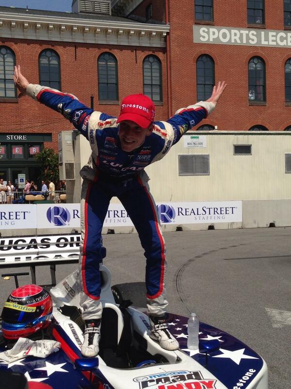 Yet again, my favorite part of a @jackhawk91 win: the pose of all poses! #IndyLights #GPoB