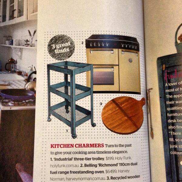 HolyFunk's tweet image. Our three tier trolley stealing the show in this months @insideoutmag #industrialfurniture #furniture #gous!