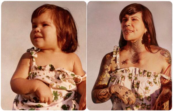 ilpost's tweet image. Nel 1980 e trent'anni dopo, con gli stessi abiti e la stessa posa. Le altre foto qui: ilpost.it/2011/02/21/set…