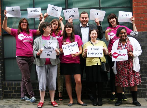 mencap_charity's tweet photo. @Josie_2bornot2b Hi Josie, thx for taking part in #LDWeek13 &raising the profile of learning disability-appreciated! http://t.co/mJFXtXzIpc