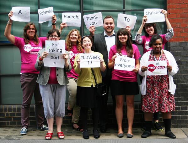 mencap_charity's tweet photo. @christinamartin Hi Christina,thx 4taking part in #LDWeek13&raising the profile of learning disability-appreciated! http://t.co/swdINNqcMh