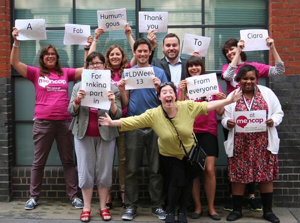 mencap_charity's tweet photo. @ciaralawrence01 Thx for taking part in #LDWeek13 &raising the profile of learning disability-we appreciate it! http://t.co/TYZ3CAigZA