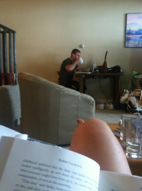 toriashley3's tweet image. I don't think I've ever seen @presidentwoodro take anything so seriously #FantasyFootball #notmessinaround