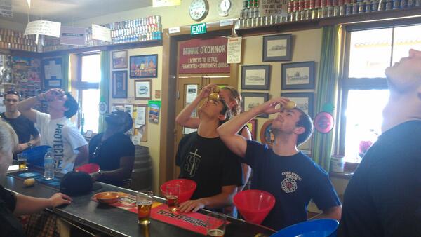 MonashATS1259's tweet photo. Loyola boys doing the infamous Silverton Hotel 'test'. http://t.co/RDZ3JgE21q
