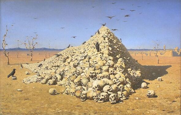 Harry_Amon's tweet photo. #art Vasily #Vereshchagin: The Apotheosis of War (1871), oil on canvas (127 × 197 cm), Tretyakov Gallery, Moscow http://t.co/MEZwNY25Yu