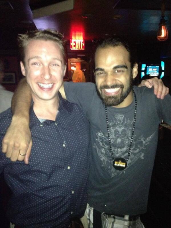 NobodysSheriff's tweet photo. Just havin a casual drink with American Idol star Sanjaya. #awesomemeetingyou! @Sanjaya http://t.co/5dC055uyFf