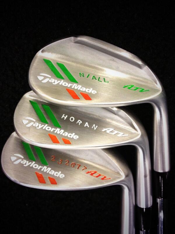 888Lew's tweet photo. Fresh out of the @TaylorMadeTour Skell Studio today, @NiallOfficial 's new wedges! #custom #ProtoSkell @markmac14 http://t.co/VP9Fuokpps