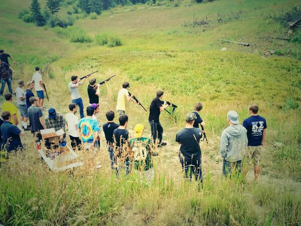 KSDeltaLambda's tweet photo. Had some awesome brothers and rushees come out and shoot some trap today #RushKappaSigma http://t.co/1AeVzWeUOZ