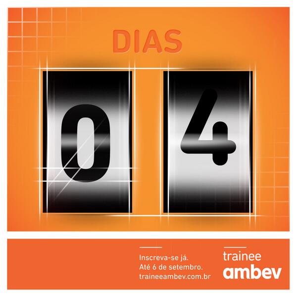 TraineeAmbev's tweet photo. Atenção: esta é a última semana para se inscrever! http://t.co/BY6N9bOTUE http://t.co/elRBumJ39e