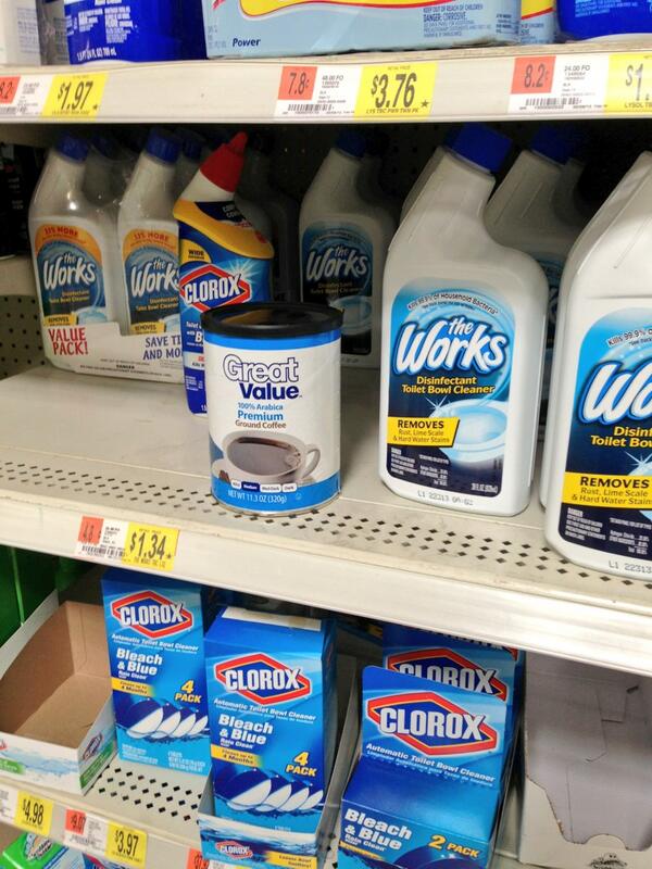 deltaluke8's tweet image. I was unaware coffee made such a great toilet bowl cleaner. #randomplace