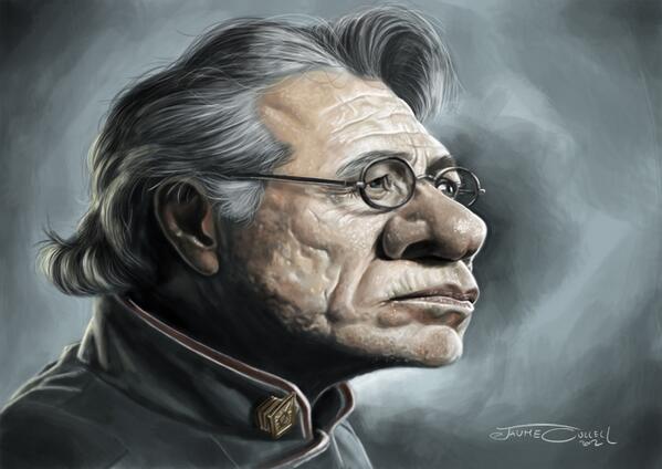 JaumeCullell's tweet photo. Se ve que hay gente que no ha visto mi caricatura del Almirante Adama. Aqui la tenéis de nuevo! #battlestargalactica http://t.co/ty0vAnBJn7