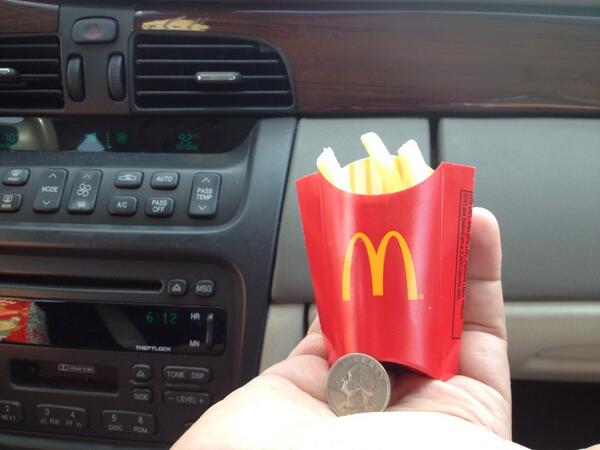 Nike_mom's tweet image. I  think McDonalds used Gru's shrink ray on their #HappyHappyHappy meals. #ForgetSuperSize #UnderSize #GiveMeABreak