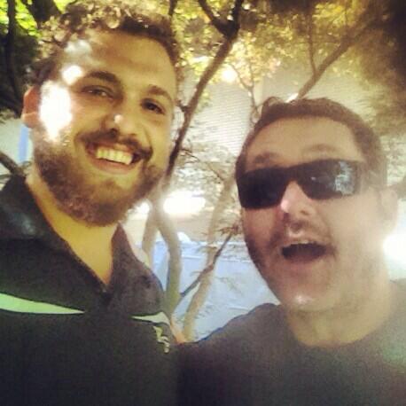 EpsteinAlex's tweet image. Just met up with @DougBenson to prep before douglovesmovies #bumbershoot #sofuckingprepped.