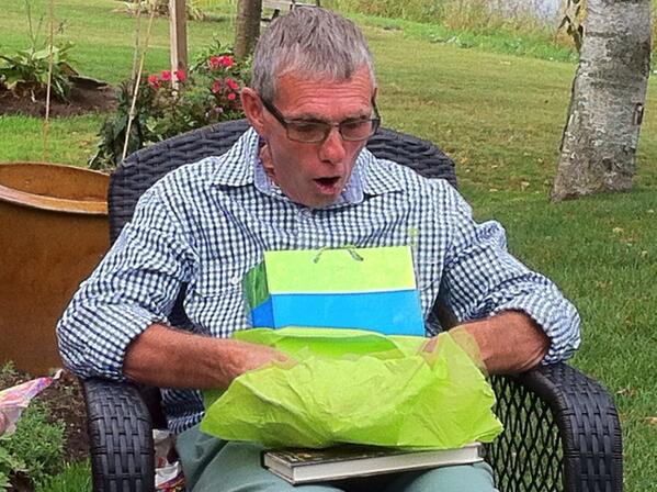 RheoThompson's tweet image. Someone was pretty excited to receive a giant vanilla caramel for his birthday! #worthwhilework