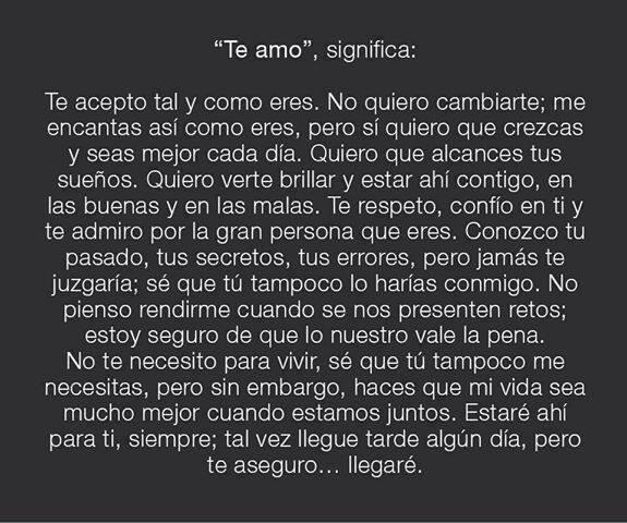Te amo significa: