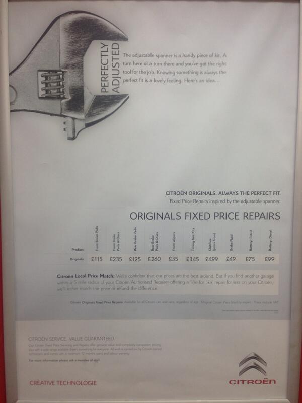 Fixed price repairs at our aftersales department