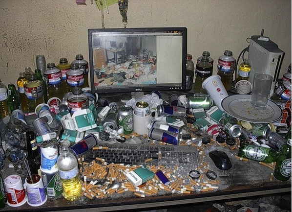 This is what Jim White's desk looks like this morning...