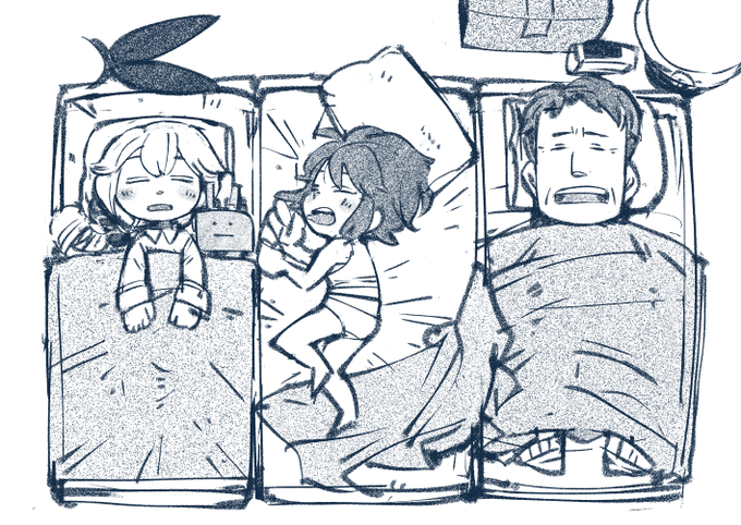 お絵かき:艦これ 島風、深雪、提督 