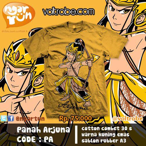 Voltrobe's tweet photo. Panah Arjuna | Soft Combed 30s | Putih &amp; Kuning Emas| Rp 75.000 tnp ongkir | S,M,L,XL,3L | http://t.co/ckw8VJlNvh http://t.co/AUp7oJijgD