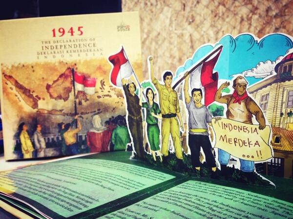 PopUpBooks_id's tweet photo. Pop up books menghadirkan buku sejarah kemerdekaan dengan teknik pop up http://t.co/OTx7hngMdO