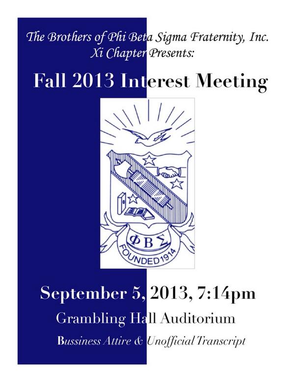damusicalbroker's tweet image. #phibetasigma #xichapter #gramfam #interestmeeting #sigma #september5
