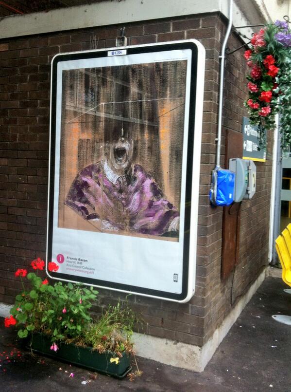 Here's a Francis Bacon, titled Head VI, 1949 at Southport Train Station. Can you spot any others? #arteverywhereUK