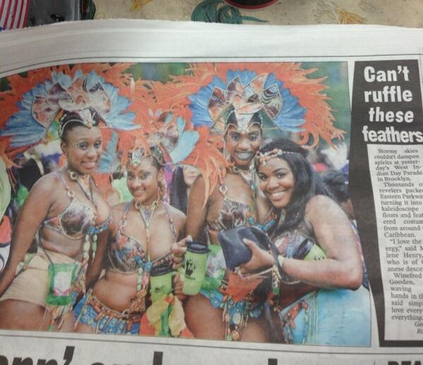 MySizeBarbie718's tweet photo. Me and my girls made the papers both the daily news and my post from the laborday parade we fake famous or nah? http://t.co/k7A570lULA