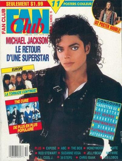 From the archives: Michael on the cover of Fan Club Magazine