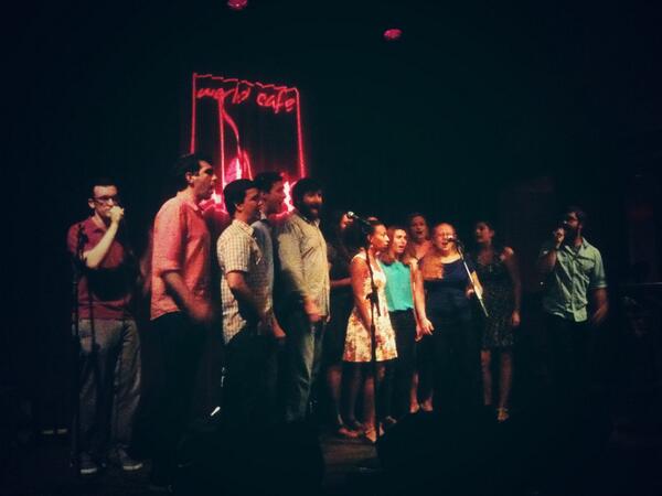 @inthemixacappella rockin' some Mumford tonight at <a href="/worldcafelive/">World Cafe Live</a>