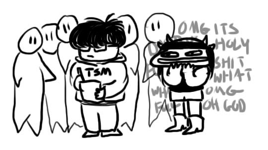 pipedreamdragon's tweet image. a reenactment of me meeting Dyrus at PAX