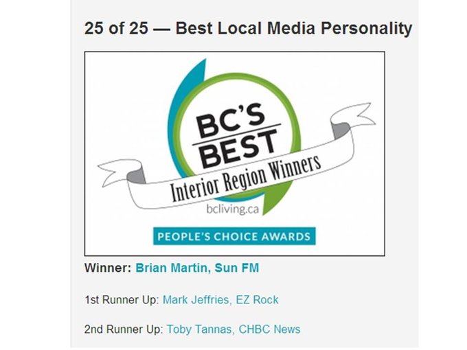 Congrats @BrianMartin1057  with @SunFMVernon @TourismVernon @Tourism_Kelowna #BESTINBC http://t.co/U<a class="tags" target="_blank" title="On Twitter" href="/?out=eyJ0eXAiOiJKV1QiLCJhbGciOiJIUzUxMiJ9.eyJpYXQiOjE3MjMwNzIxNzUsImlzcyI6InR3cG9ybnN0YXJzLmNvbSIsIm5iZiI6MTcyMzA3MjE3NSwiZXhwIjoxNzU0NjA4MTc1LCJyZWRpcmVjdF91cmwiOiJodHRwczovL3R3aXR0ZXIuY29tL0JyaWFuTWFydGluMTA1NyJ9.K3W5DYl1QFnuqBd8gxyI3I8MN5pPSk36IXOMYILHbhRbZ_ez3Z4n7fIlQsyQfhWSXJIm_ubuuH5RJDEiWDcMDQ">@BrianMartin1057</a><a class="tags" target="_blank" title="On Twitter" href="/?out=eyJ0eXAiOiJKV1QiLCJhbGciOiJIUzUxMiJ9.eyJpYXQiOjE3MjMwNzIxNzUsImlzcyI6InR3cG9ybnN0YXJzLmNvbSIsIm5iZiI6MTcyMzA3MjE3NSwiZXhwIjoxNzU0NjA4MTc1LCJyZWRpcmVjdF91cmwiOiJodHRwczovL3R3aXR0ZXIuY29tL1N1bkZNVmVybm9uIn0.qsdJ4nSmxkQEf4tYe8ECqWD2b04bTzr_Z_bv5hf_yzSKL1_qptOtq9nGs1K3I4T1w7sSKQa9F9yvWWr0M7FbYw">@SunFMVernon</a><a class="tags" target="_blank" title="On Twitter" href="/?out=eyJ0eXAiOiJKV1QiLCJhbGciOiJIUzUxMiJ9.eyJpYXQiOjE3MjMwNzIxNzUsImlzcyI6InR3cG9ybnN0YXJzLmNvbSIsIm5iZiI6MTcyMzA3MjE3NSwiZXhwIjoxNzU0NjA4MTc1LCJyZWRpcmVjdF91cmwiOiJodHRwczovL3R3aXR0ZXIuY29tL1RvdXJpc21WZXJub24ifQ.kTFIlVAU8c-HpI_OTvNb2MArFGPx7VyZCym-6-BcKViDtk0Htc6Gw8Ia1PWvNM-krqVHbImWk3w6q6Pv2dPyiA">@TourismVernon</a><a href="/tag/bestinbc"class="tags"><span>#bestinbc</span></a>