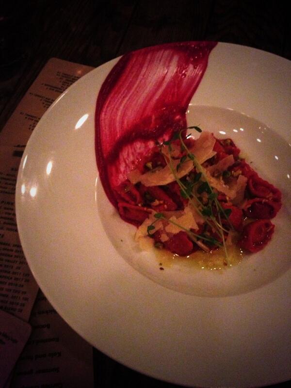 Beet ravioli murdered out!
