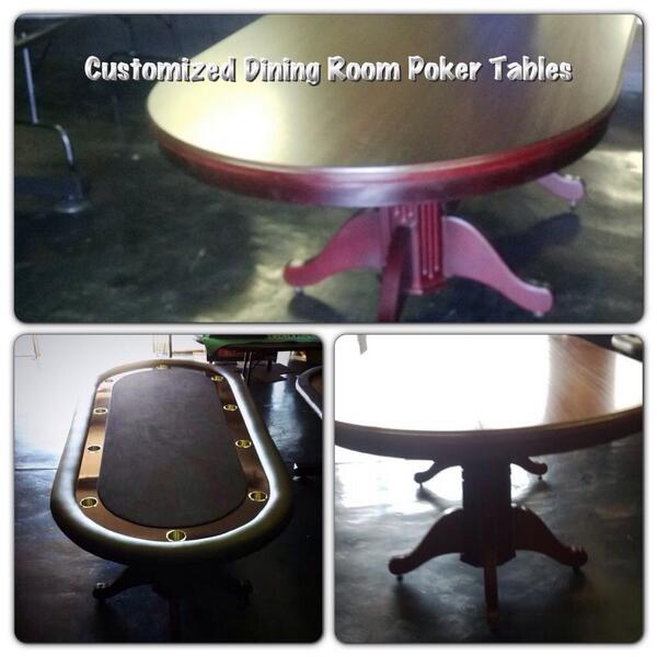sapokershop's tweet photo. Executive Poker Tables 
Customized to your specs,dining room table tops, colour wood &amp; cloth.Even the style &amp; shape! http://t.co/mnzoSOeQEo