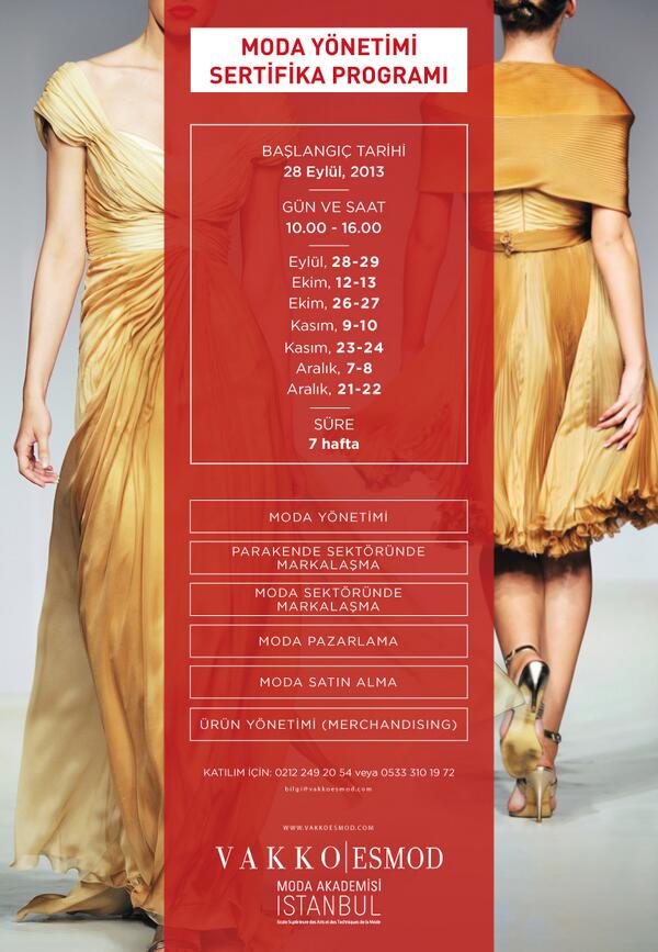 Vakko Esmod Moda Akademisi Moda Yönetimi Sertifika programı başlıyor!