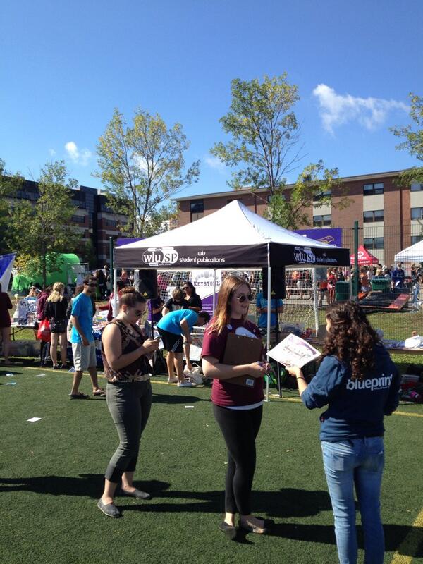 Come say hi! We're on Alumni Field for the Get Involved Fair. #OWeek2013 #WLU #Laurier