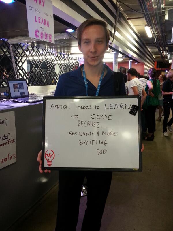 join_ef's tweet image. Anna needs to learn to code because she wants a more exciting job #ineedtolearntocode