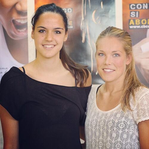Nuestras chicas Ida Tryggedsson y Amaya Gastaminza #LF #Baloncesto #BasketFem #Huelva