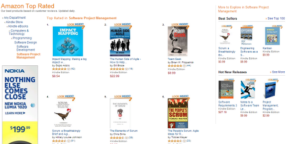 dymaxicon's tweet photo. Just noticed that 3 of the 6 "top rated" software project management books on Amazon are ours. Thank you, readers! http://t.co/RzKqaT6Fuq