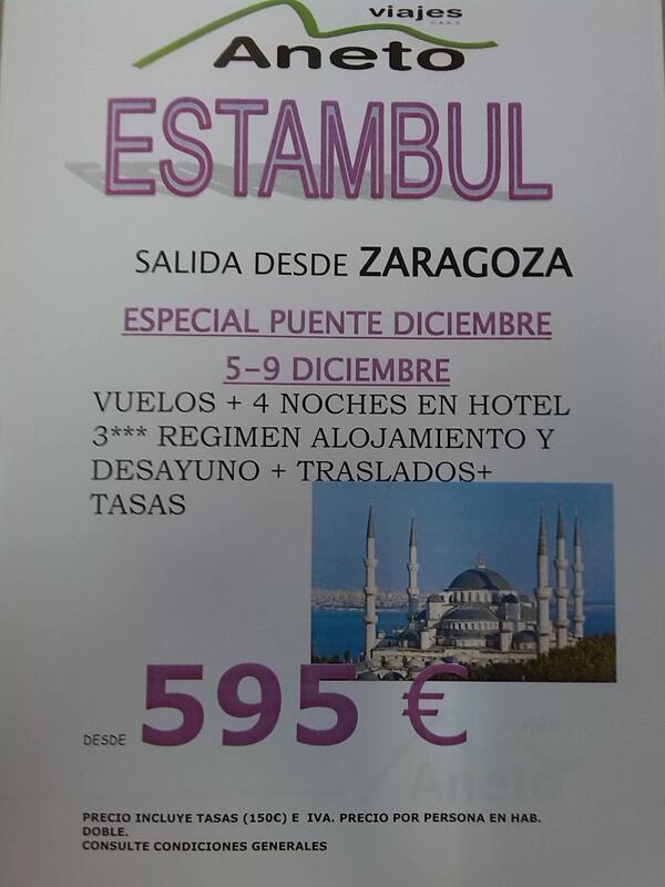 Salidas desde Zaragoza #puenteconstitución  salidas desde Zaragoza para los puentes, Dto venta anticipada