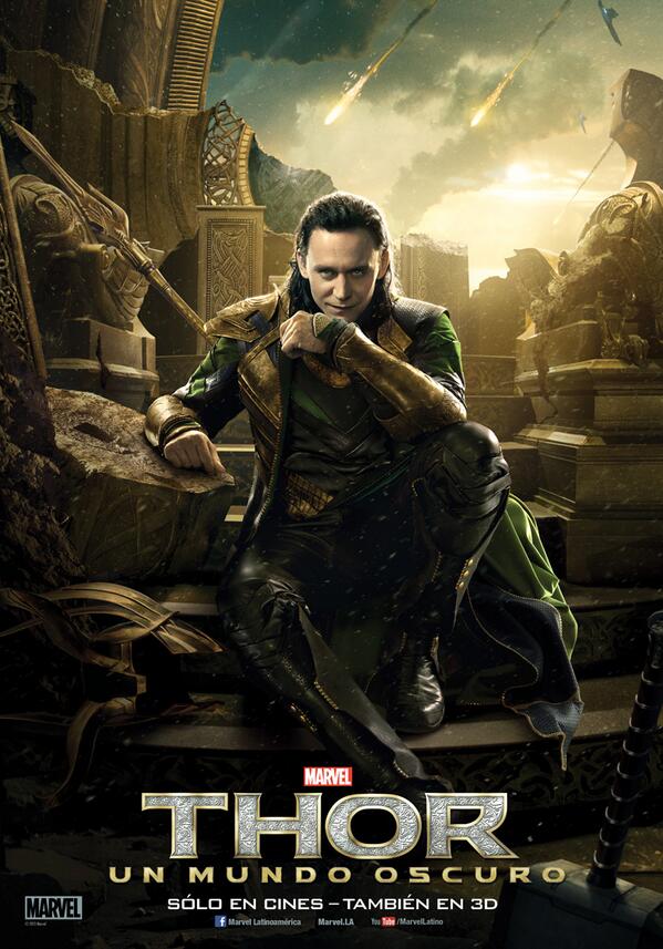 MovieLeaksCR's tweet photo. ¿Ya viste el nuevo póster de Loki?¡Apartá el 31 de octubre para verla de primero!Thor:El Mundo Oscuro,sólo en cines. http://t.co/TsEgUKvuRE