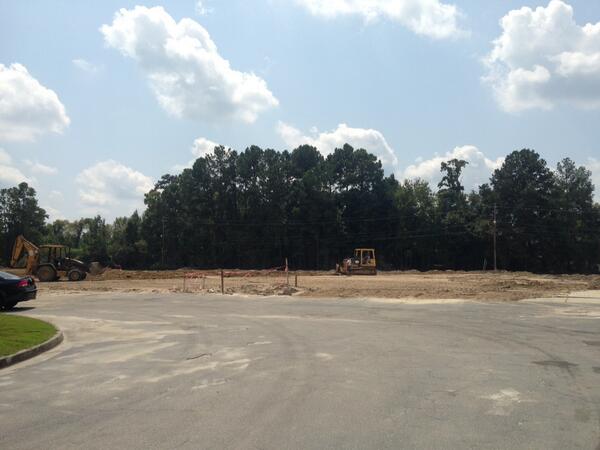 Summerville Plaza - Piggly Wiggly building gone...site work being done for @harristeeter
