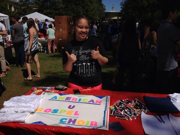 AUGospel's tweet photo. You still have time to visit us on the quad at the student involvement fair! http://t.co/guMjAhx9jm