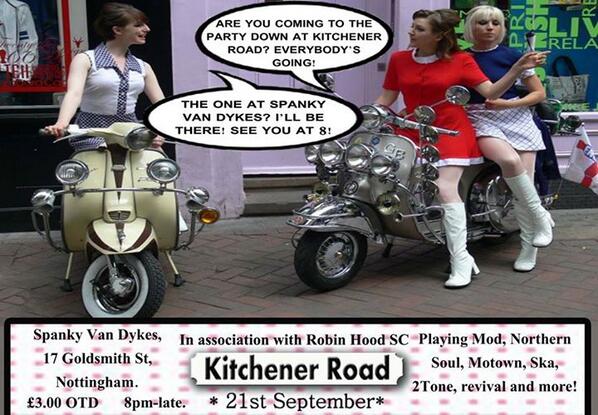 certain_a's tweet image. Kitchener Road soon! Best get your frocks and suits sorted! #mods